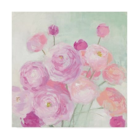 Julia Purinton 'Soft Ranunculus' Canvas Art,24x24